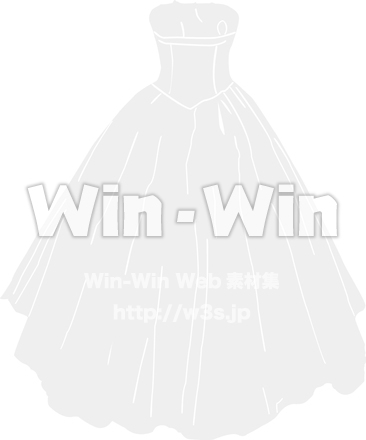 ウェディングドレスのシルエット素材 W-013115