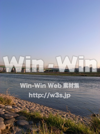 多摩川河原の写真素材 W-013569