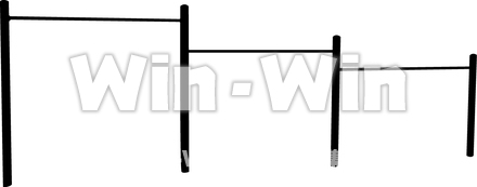 鉄棒のシルエット素材 W-013885