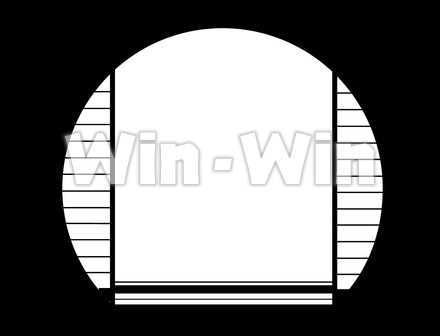 窓のシルエット素材 W-013974