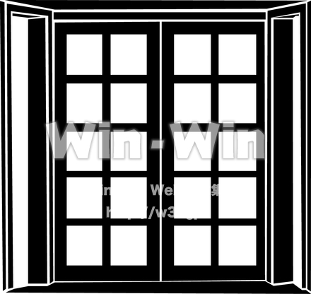 窓のシルエット素材 W-013883