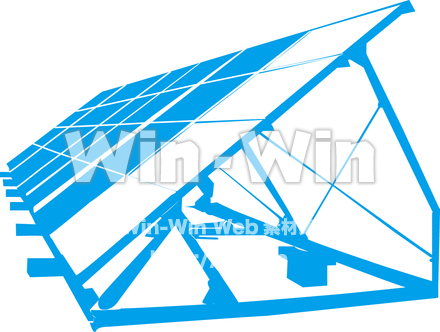 太陽光発電のシルエット素材 W-013626