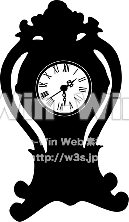 時計のシルエット素材 W-013971