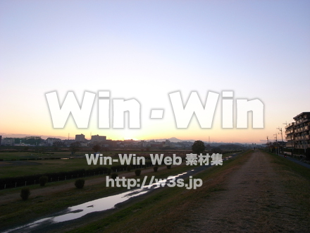 多摩川河原の写真素材 W-013553