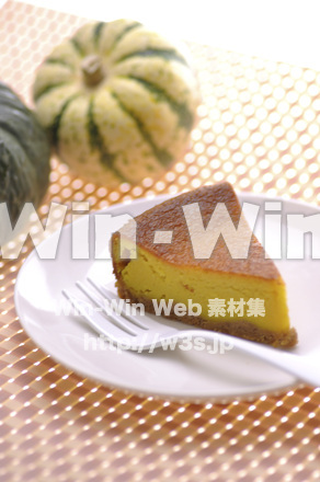 パンプキンチーズケーキの写真素材 W-012299