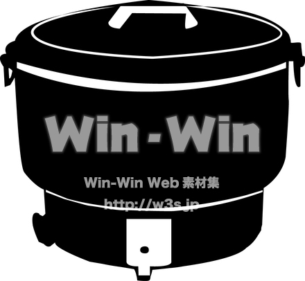 炊飯器のシルエット素材 W-013905