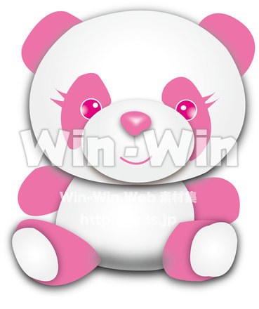 ピンクパンダのCG・イラスト素材 W-012633