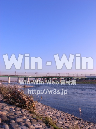 多摩川河原の写真素材 W-013571