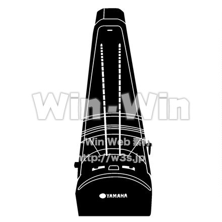 メトロノームのシルエット素材 W-015704