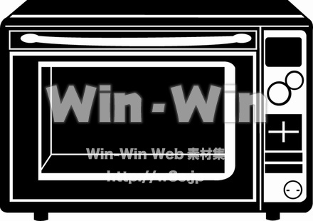 電子レンジのシルエット素材 W-014898