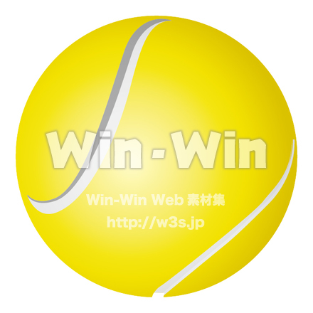テニスボールのCG・イラスト素材 W-015525