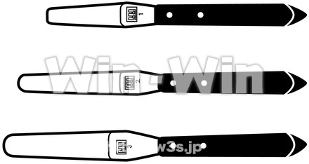 パレットナイフのシルエット素材 W-014674