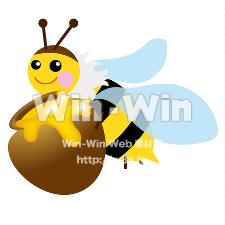 蜜を運ぶ蜂のCG・イラスト素材 W-015398