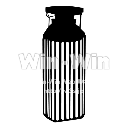 麦茶瓶のシルエット素材 W-015012