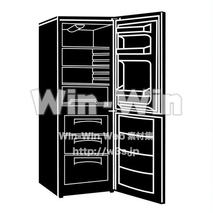 冷蔵庫のシルエット素材 W-015448