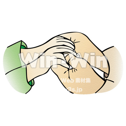手と手をつなぐのCG・イラスト素材 W-014128