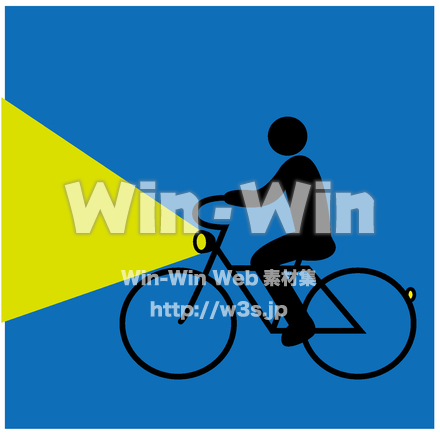 自転車点灯のCG・イラスト素材 W-015727