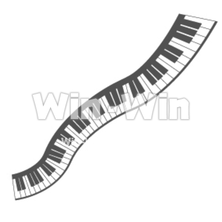 ピアノ＿鍵盤イメージのCG・イラスト素材 W-014288