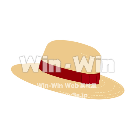 麦わら帽子のCG・イラスト素材 W-015641