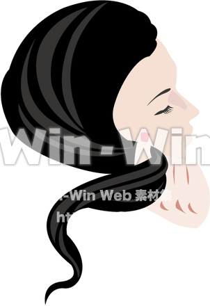 黒髪のCG・イラスト素材 W-015404