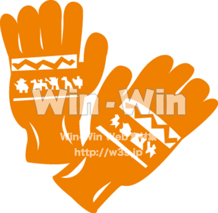 手袋のシルエット素材 W-016611