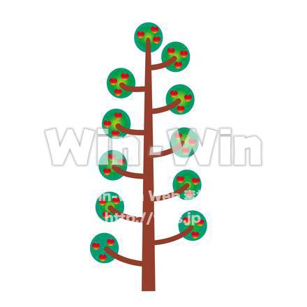 3×11のりんごの木のCG・イラスト素材 W-017695