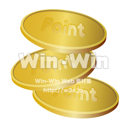 ポイントコインのCG・イラスト素材 W-016683