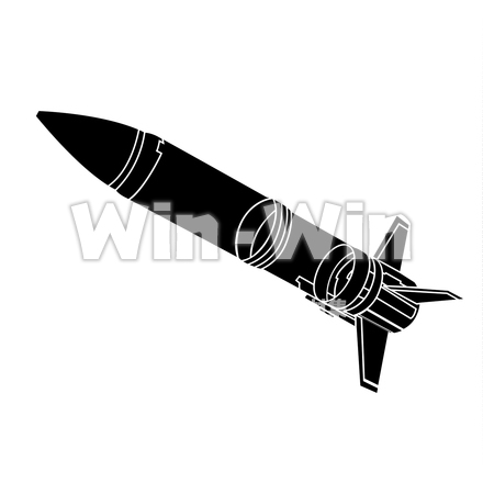 ペットボトルロケットのシルエット素材 W-017527