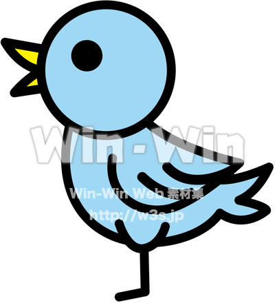 青い小鳥のCG・イラスト素材 W-016631