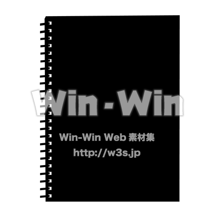 リングノートのシルエット素材 W-017668