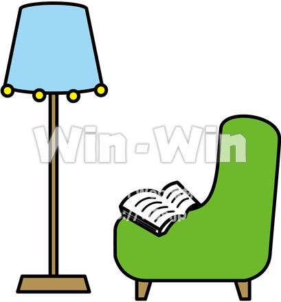 椅子とランプのCG・イラスト素材 W-016626