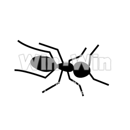 蟻のシルエット素材 W-016544