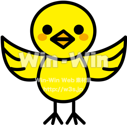 黄色い小鳥のCG・イラスト素材 W-016630