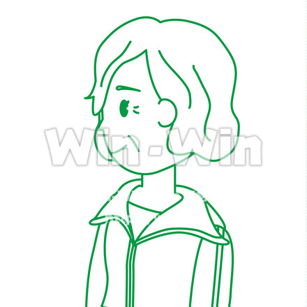 ジャージを着た女性（シニア）_横のCG・イラスト素材 W-016162