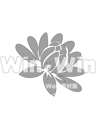 花のシルエット素材 W-018843