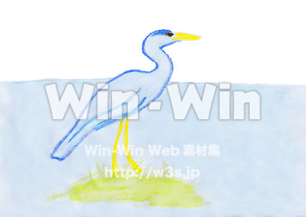 青鷺のCG・イラスト素材 W-018749