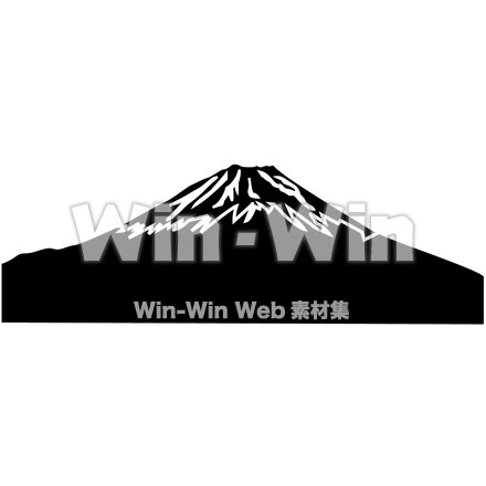 富士山のシルエット素材 W-018602