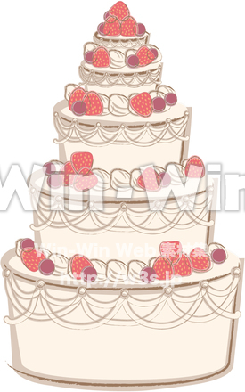 ウエディングケーキのCG・イラスト素材 W-018622