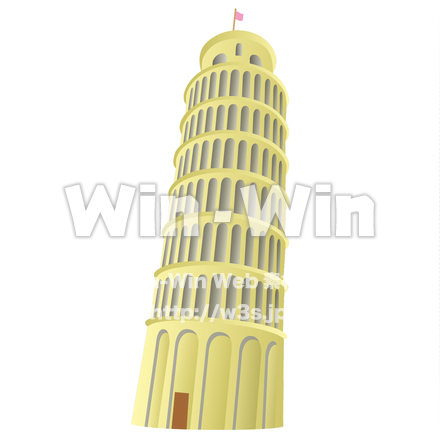 ピサの斜塔のCG・イラスト素材 W-019634