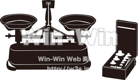 上皿天秤のシルエット素材 W-018950