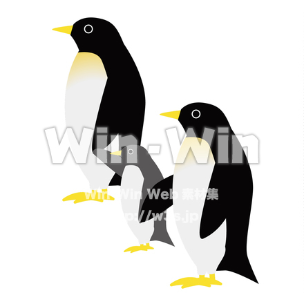 おやこペンギンのCG・イラスト素材 W-019986