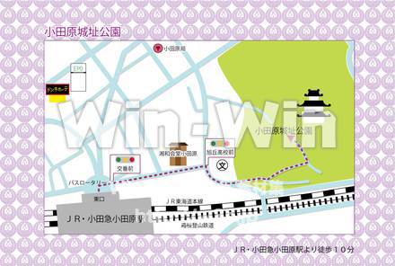 地図（小田原城跡公園）のCG・イラスト素材 W-018058