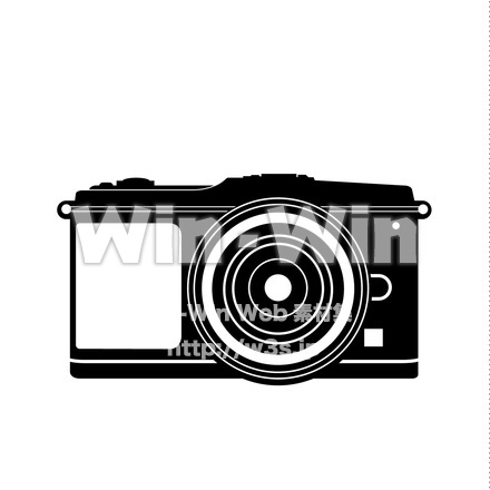 デジタルカメラのシルエット素材 W-018242