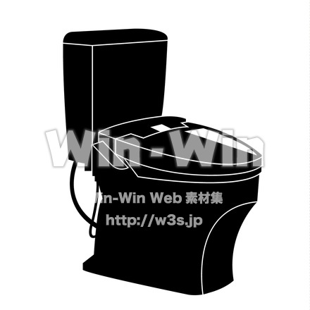 トイレのシルエット素材 W-018230