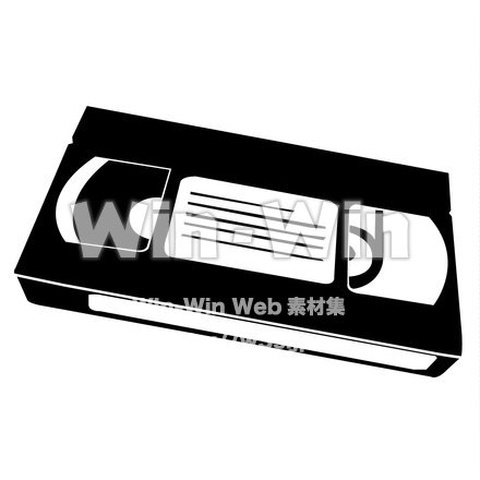 ビデオテープのシルエット素材 W-019864