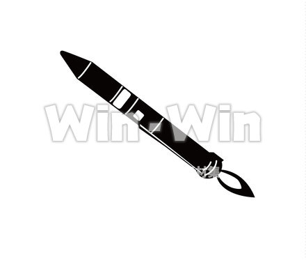 ロケットのシルエット素材 W-019787