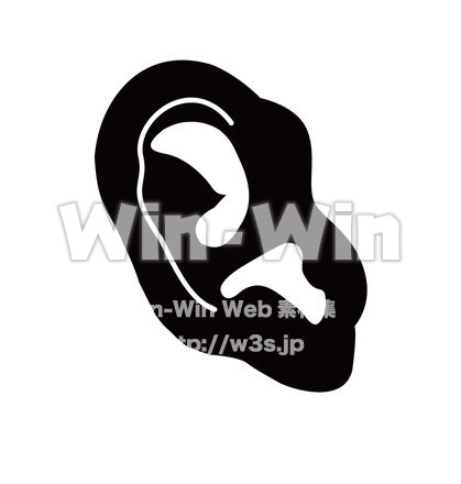 耳のシルエット素材 W-019788