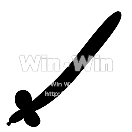 バルーンアート　剣のシルエット素材 W-018929
