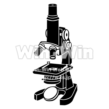 顕微鏡のシルエット素材 W-018940