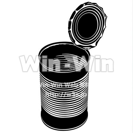 空缶のシルエット素材 W-018078